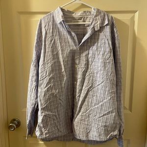 Calvin Klein & Co. Dress Shirt; Size XXL; Blue/White